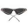 Trendy Cat Eye Chain Sunglasses with Cross Metal Frame – Fashionable European & American Design