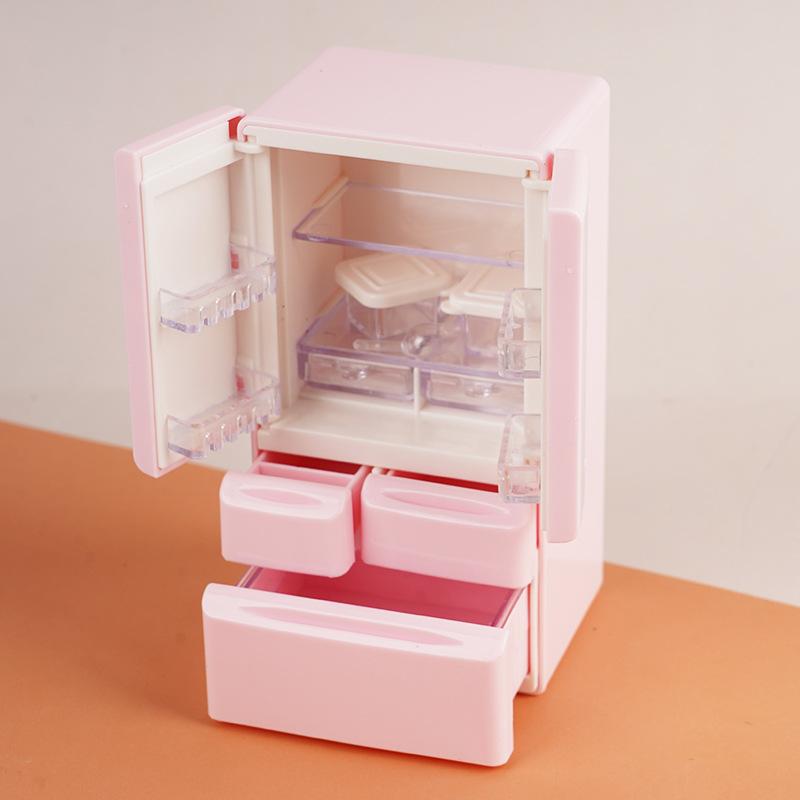 Miniature Furniture 1:12 Doll House Mini Appliance Model Kitchen Scene Play House Refrigerator Accessories Food Play Ornament