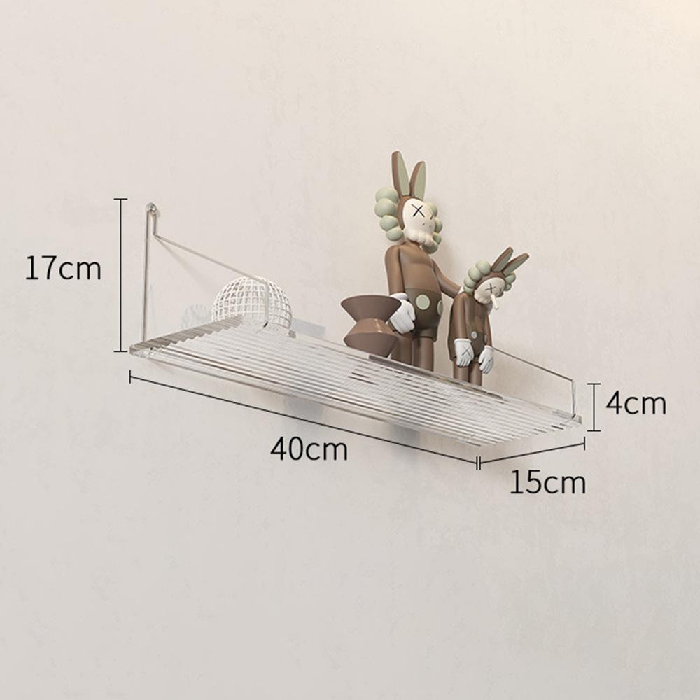 40 X 15cm Wall Mounted Floating Shelf Transparent Acrylic Bookshelf Display Rack for Living Room