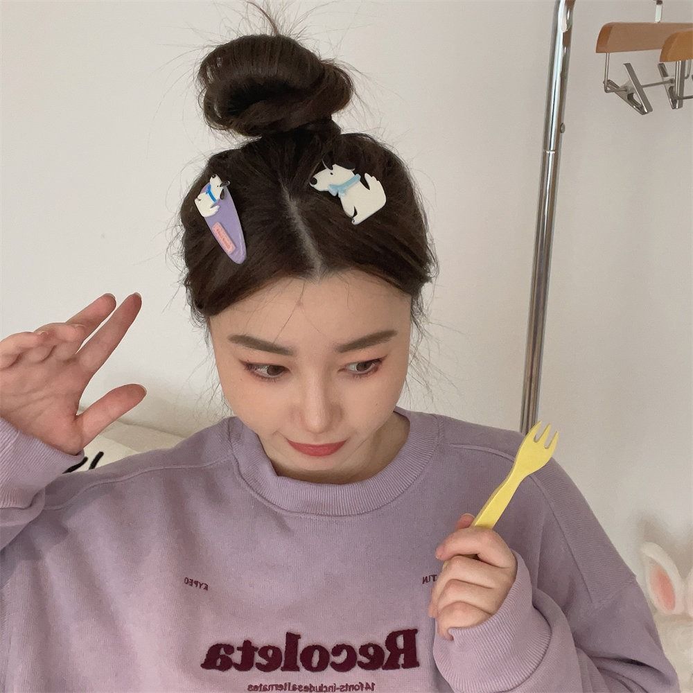 Candy Color Bear BB Clip Animal Cute Barrettes Set Funny Cartoon Mini Hair Clip  Ladies