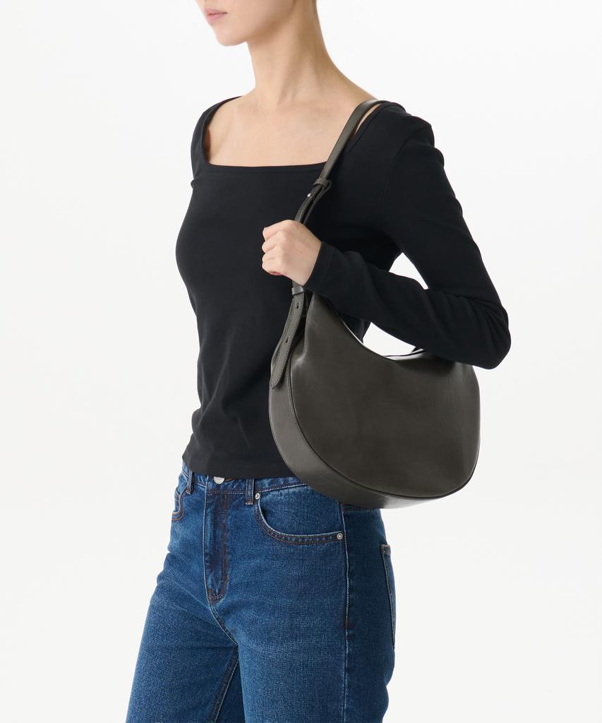 Musinsa Standard Woman Fat Crescent Shoulder Bag [Khaki Grey]