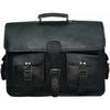 Vintage Laptop Messenger Aktentasche Tasche Satchel Schwarz Herren Buff Leder
