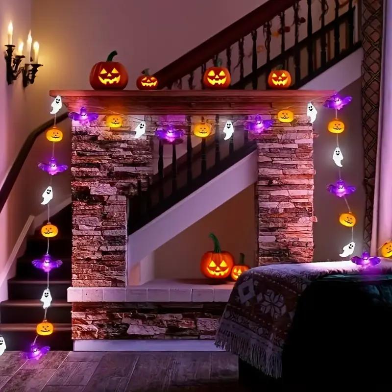 1PC LED Halloween String Light Garden Horror Atmosphere Hanging Decorative Lamp Battery Powered For Halloween Theme Party Decor
