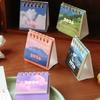 2026 Landscape Mini Desk Calendar Creative Coil Calendar Planner Desktop Ornament Decoration Office Stationery