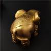 Gold Elephant Statue Sculpture Carved Craft Animal Elephant Figurines Ornament For Home Office Desktop Decoration Garden Statues