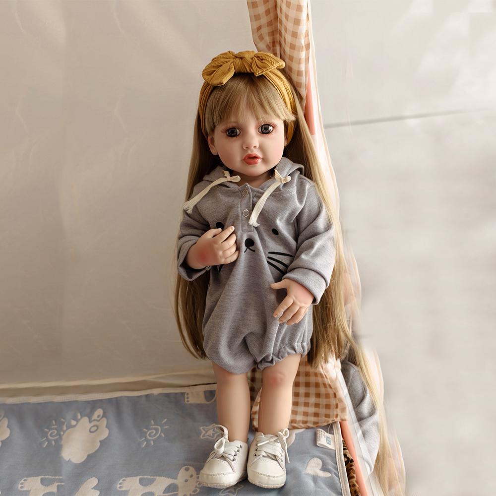 

55 см куклы реборн полностью силиконовые детские реалистичные куклы для новорожденных девочек водонепроницаемая игрушка для детей подарок