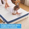 Folding Mattress Queen Size, Memory Foam 6 inch Tri Portable Trifold Mattress Futon Topper Queen with Breathable and Washable C