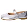 Sapatos Mary Jane Retro saia feminina 2025 primavera e verão novo fivela de uma palavra vento suave sapatos femininos sola macia não cansa