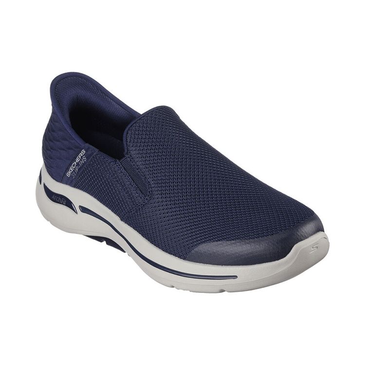Skechers Go Walk Arch Fit Slip-Ins Comfortable Shock Absorbing Durable Low Top Casual Shoes Men sneakers Blue 216259-NVY
