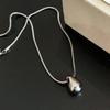 Alloy Feng Shui Water Drop Pendant Necklace for Women, Long Autumn/Winter Style, Casual Light Luxury Accessory