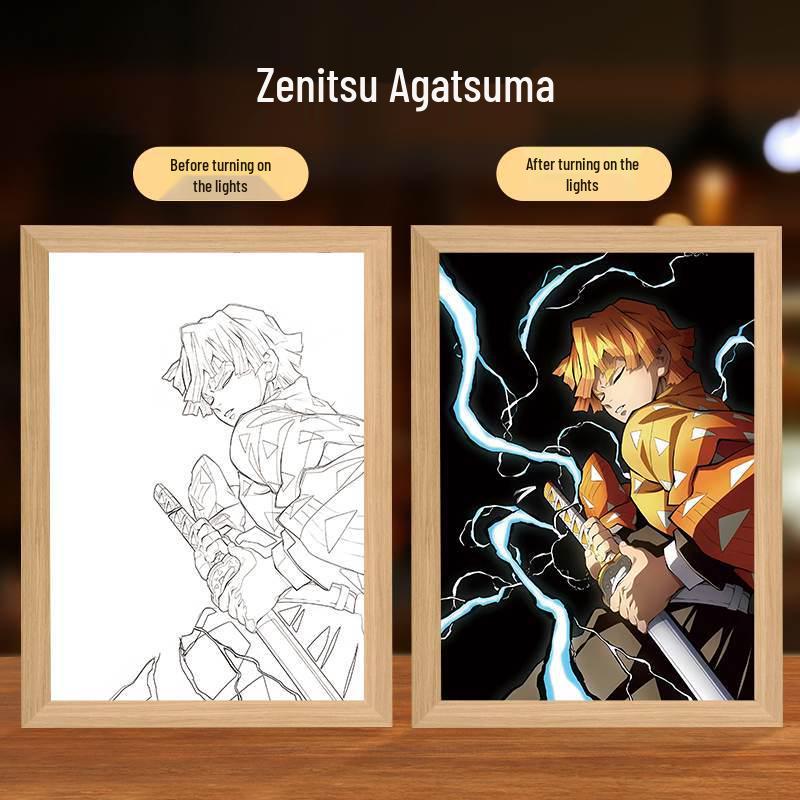 Demon Slayer Anime Series Light Painting Night Light - Creative Ornaments