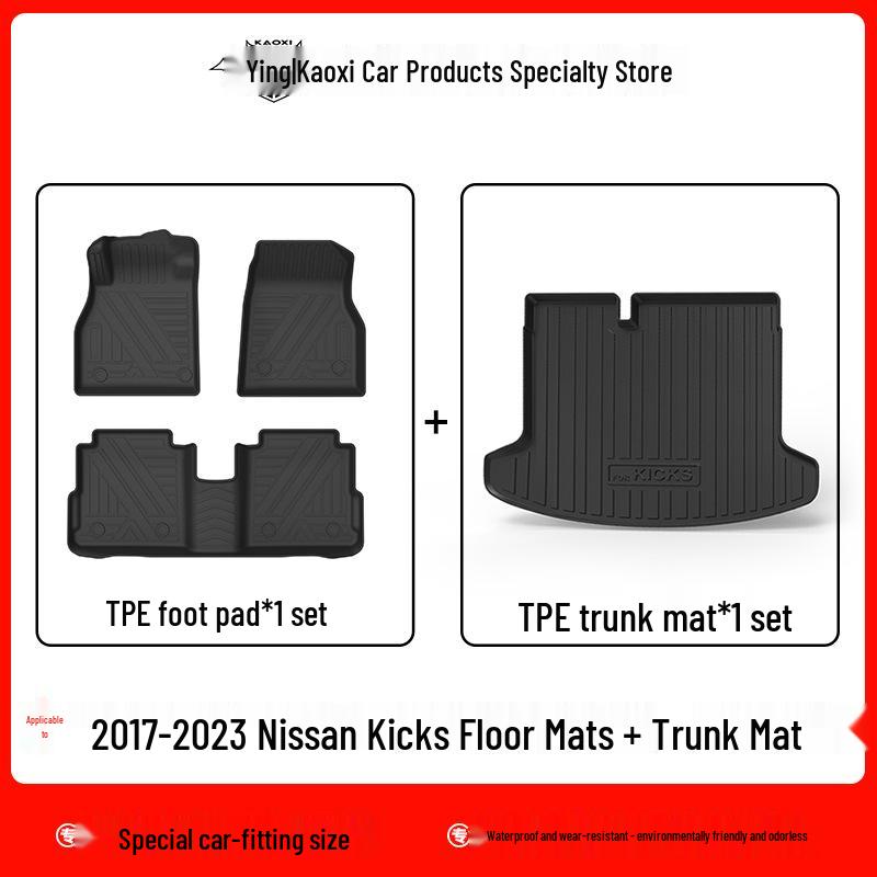 Niestandardowa wodoodporna mata do bagażnika z TPE do Nissan KICKS (2017-2023)