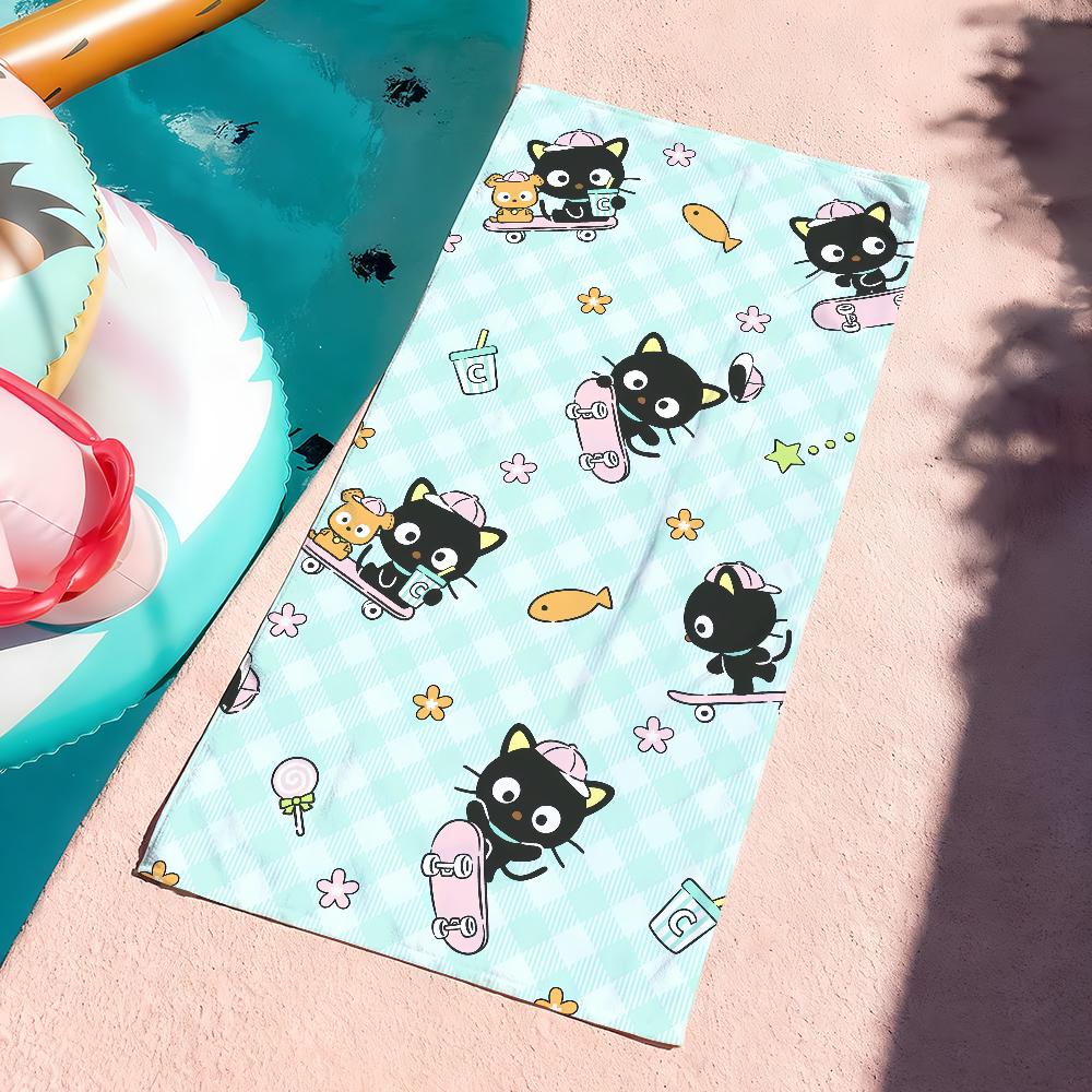 

Sa Cute Cartoon C-Chococat Towel Quick Dry Soft Yoga Swimming Fitness Mountain Climbing Large Beach Towels W30*H60(CM)