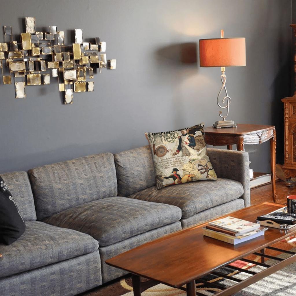 Napoleon Bonaparte Crossing the Alps Pillowcase Printed Polyester Cushion Cover Decor Art Throw Pillow Case Cover Seat Zipper