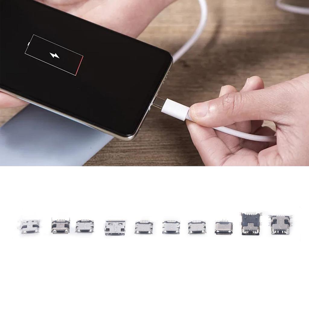 100 Stück Micro MINI USB Buchse Stecker USB Buchse Anschluss für Haushaltsgerät