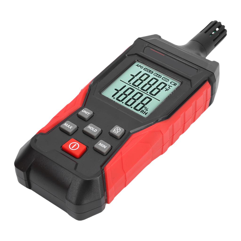 Digital Temperature Humidity Meter Electronic Detector with Backlit Data Hold Handheld Accurate Hygrometer