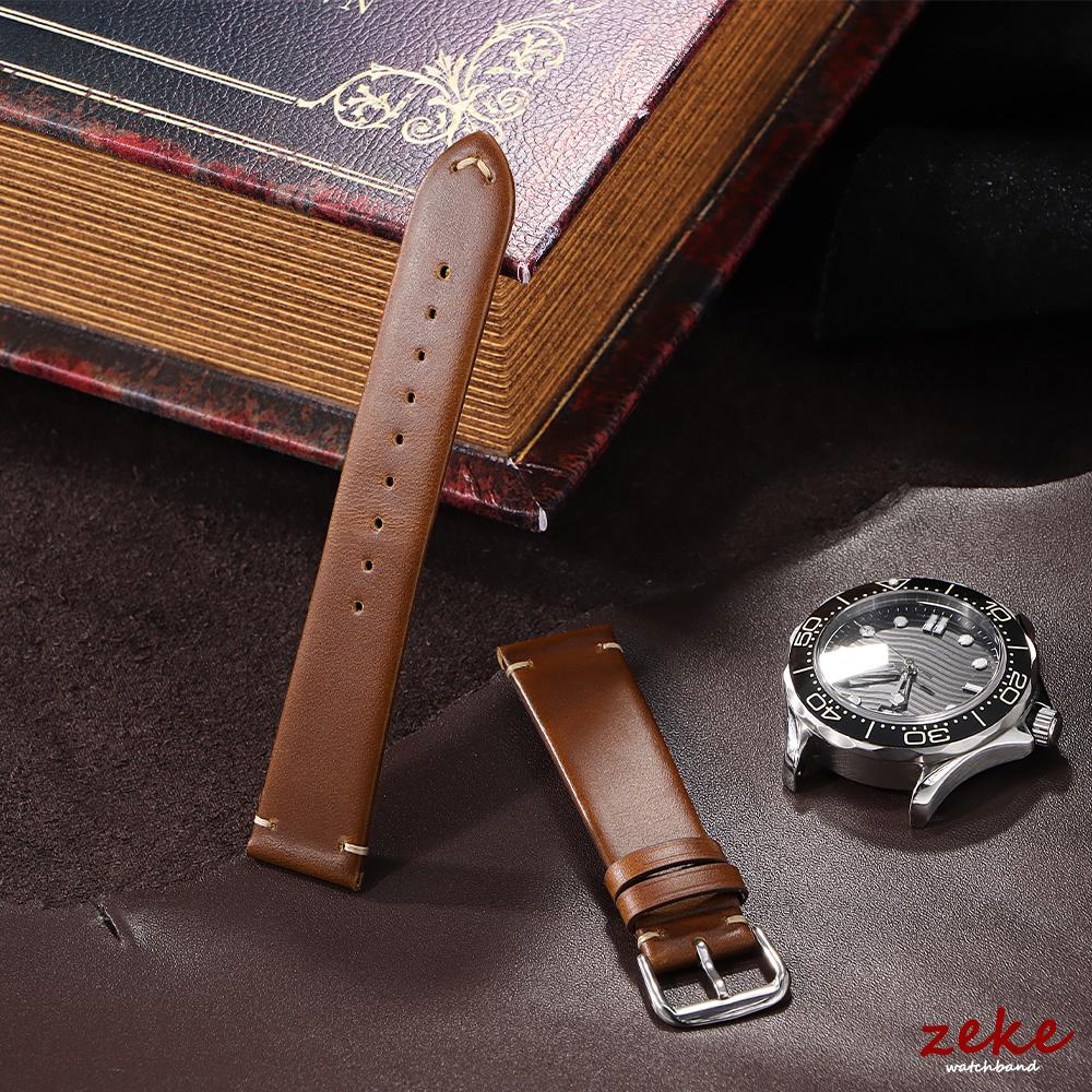 18mm 20mm 22mm Stisching Cowhide Watchbands Men Women Soft Calfskin Business Watch Straps Vintage Brown Black Bracelet Wristband