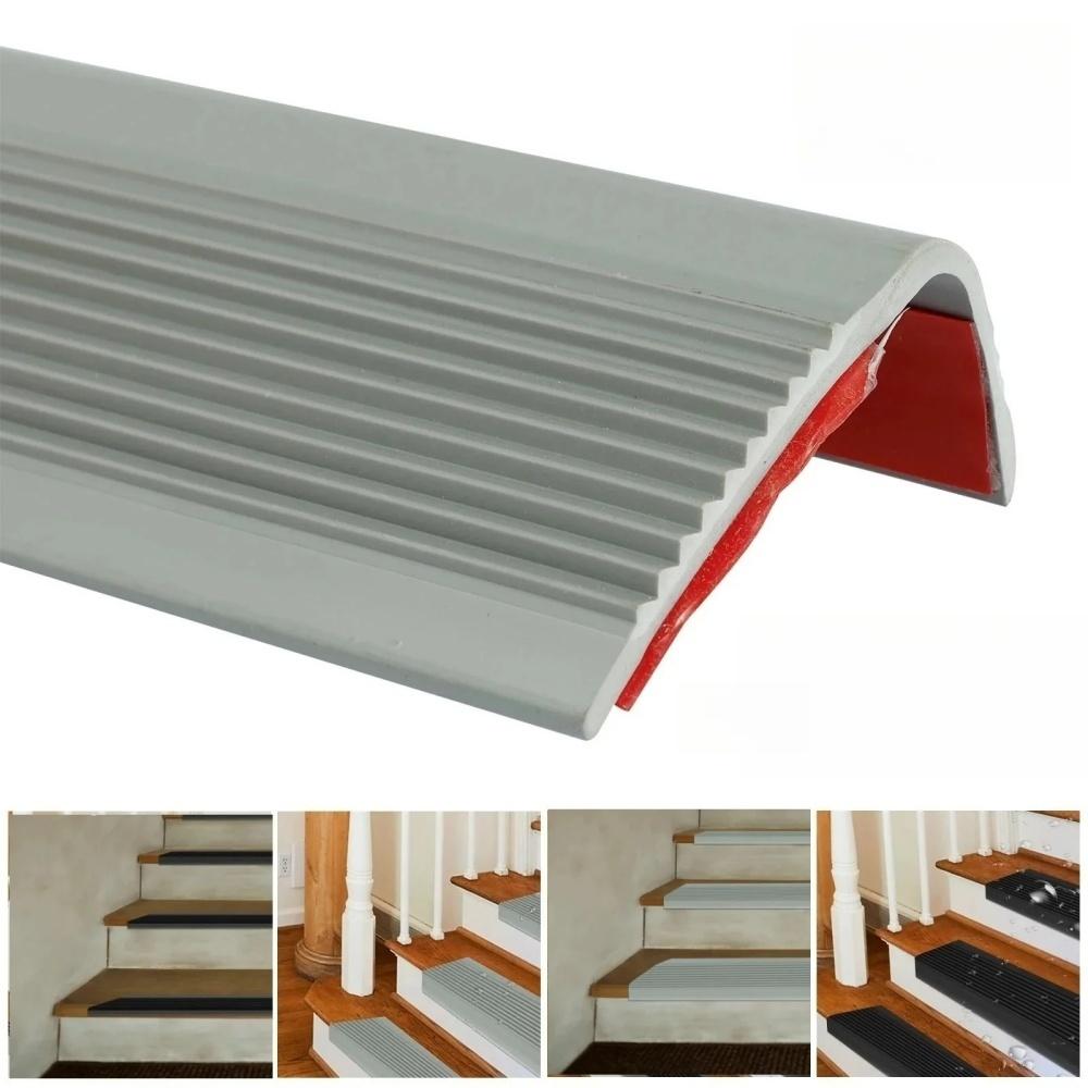 1pc 1m/2m/3metersX73mm Edge Protector Rubber Edge Trim for Steps Trim Edging Guard Treads Self Adhesive for Indoor and Outdoor