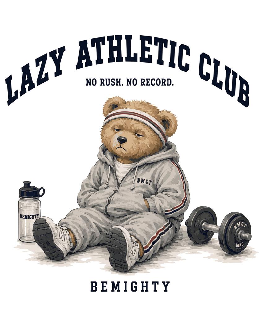 BEMIGHTY Lac Bear Oversized Double-Sided Sweatshirt Melange Grey