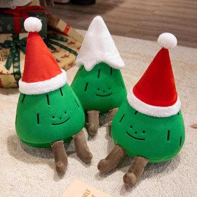 Boneca de Árvore de Natal de Pelúcia Brinquedo de Pelúcia Macio Travesseiro Estante Decoração de Natal Adereço de Exibição para Festa de Fim de Ano Presente para Crianças
