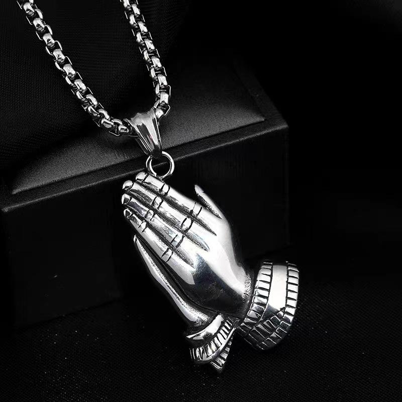 Titanium Steel Men's Pendant Necklace - European & American Style