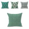 Luxurious Green Geometry Cotton Linen Pillow Case Cushion Pad For Bed Sofa Car Office Decor