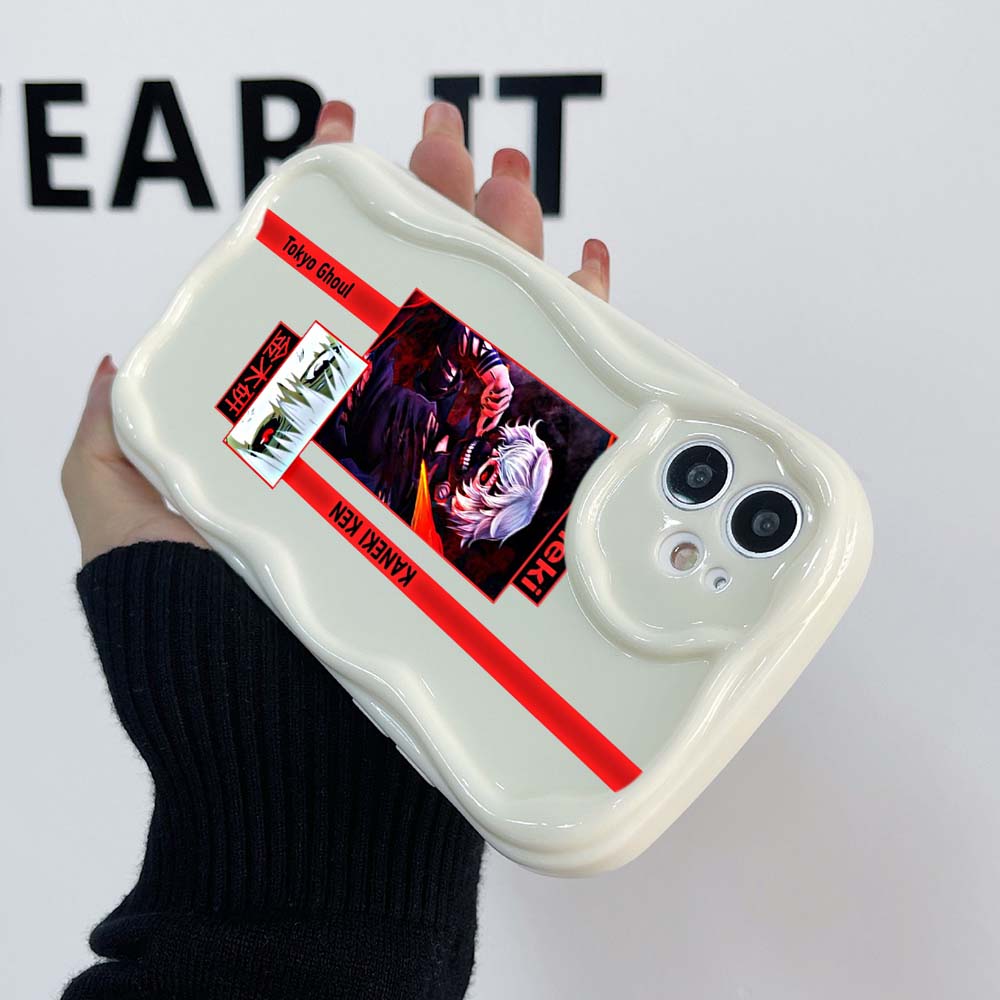 Samsung Galaxy A24 A54 A34 for iPhone 15 14 Xiaomi Poco X6 Pro Redmi 10C Huawei P30 Honor 90 Cases NY21 Tokyo Ghoul exclusive Cream pattern Soft Case