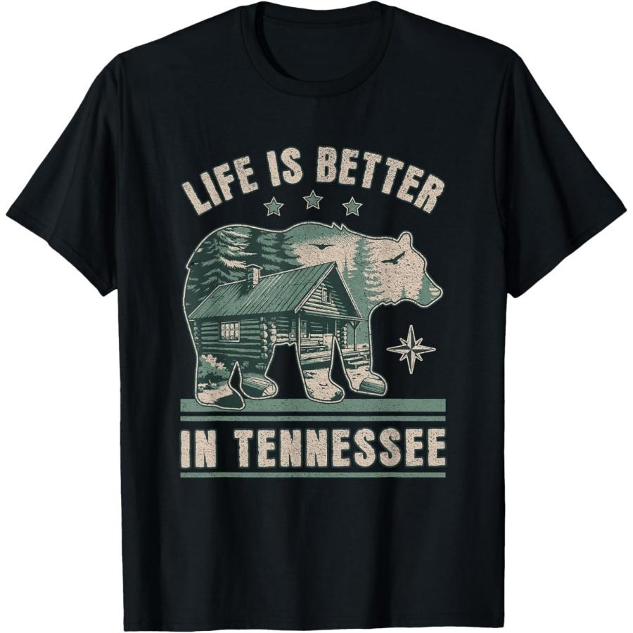 Life Is Better In Tennessee, Smoky Mountains Outdoors Hiking T-Shirt S