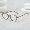 New retro tortoiseshell glasses frame, oval small frame anti-blue light, soft rubber nose pad plain decorative glasses