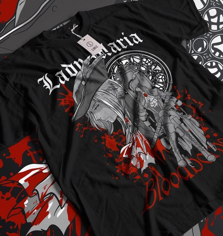 

Унисекс футболка Bloodborne Леди Мария, Игровая футболка Bloodborne Знак Охотника, Soulsborne L