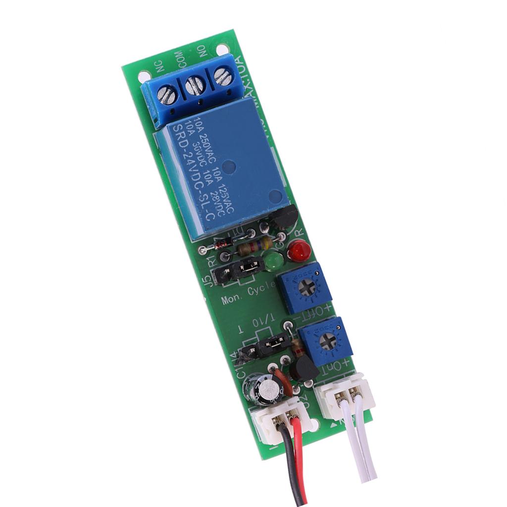 Einstellbare Zyklus-Timer-Verzögerung Ein-/Aus-Schalter-Relaismodul (DC24V,015min)