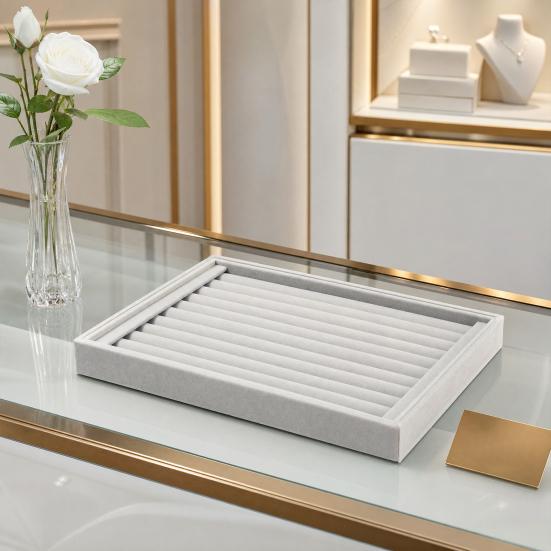 Jewelry Storage Box, with Velvet Interior Organize Tray, Durable Moisture-Proof Jewelry Case for Rings Earrings Bracelets