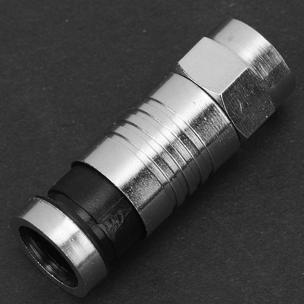 10 Pcs RG6 UK Squeezed Type F Connector F Cable Antenna Video Satellite Adaptor (F 007)