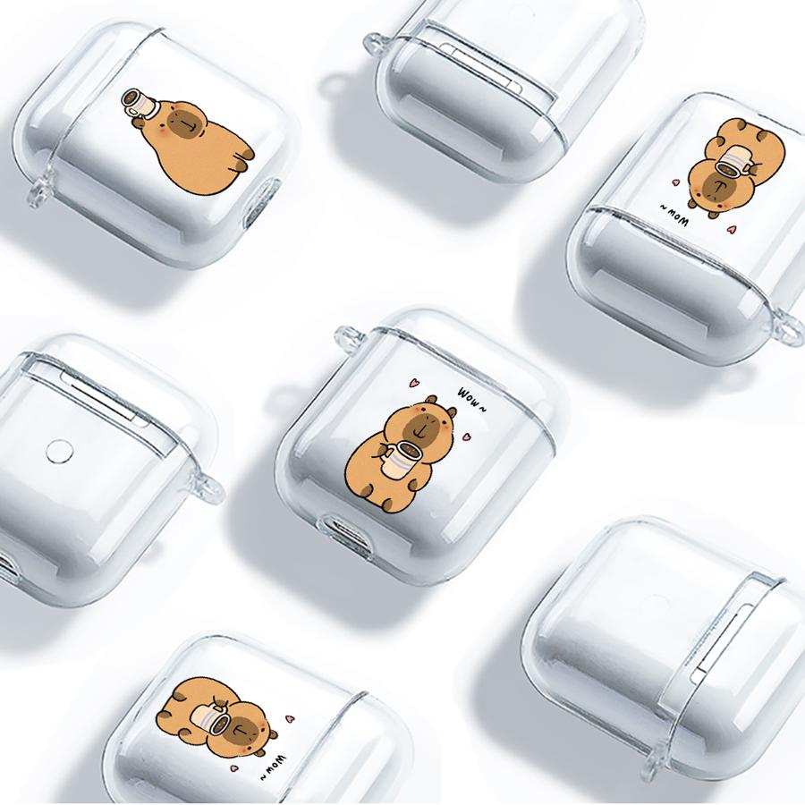 Capybara Cute Clear Earphone Cases Cover Case For Airpods Pro2 1 4 2 Pro Pro3 3
