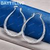 Charm S925 Sterling Silver Pattern Round Earrings Women Accessories Gift Fashion Luxury Jewelry Wedding