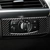 Real Carbon Fiber Car Accessories Headlight Switch Decorative Cover Soft Sticker For BMW X5 E70 2008-2013 X6 E71 2009-2014