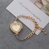 Temperament Fashion Small Sugar Cube Heart Watch Diamond Women's Watch Oval Women's Quartz Watch Bracelet Watch