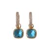 Fashion Square Dangle Earrings for Women Zirconia Earring Jewelry Wedding Party Accessories