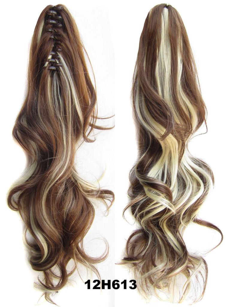 "Real Shot Long Layered Curly Claw Clip Ponytail Wig - Exclusive for Women"