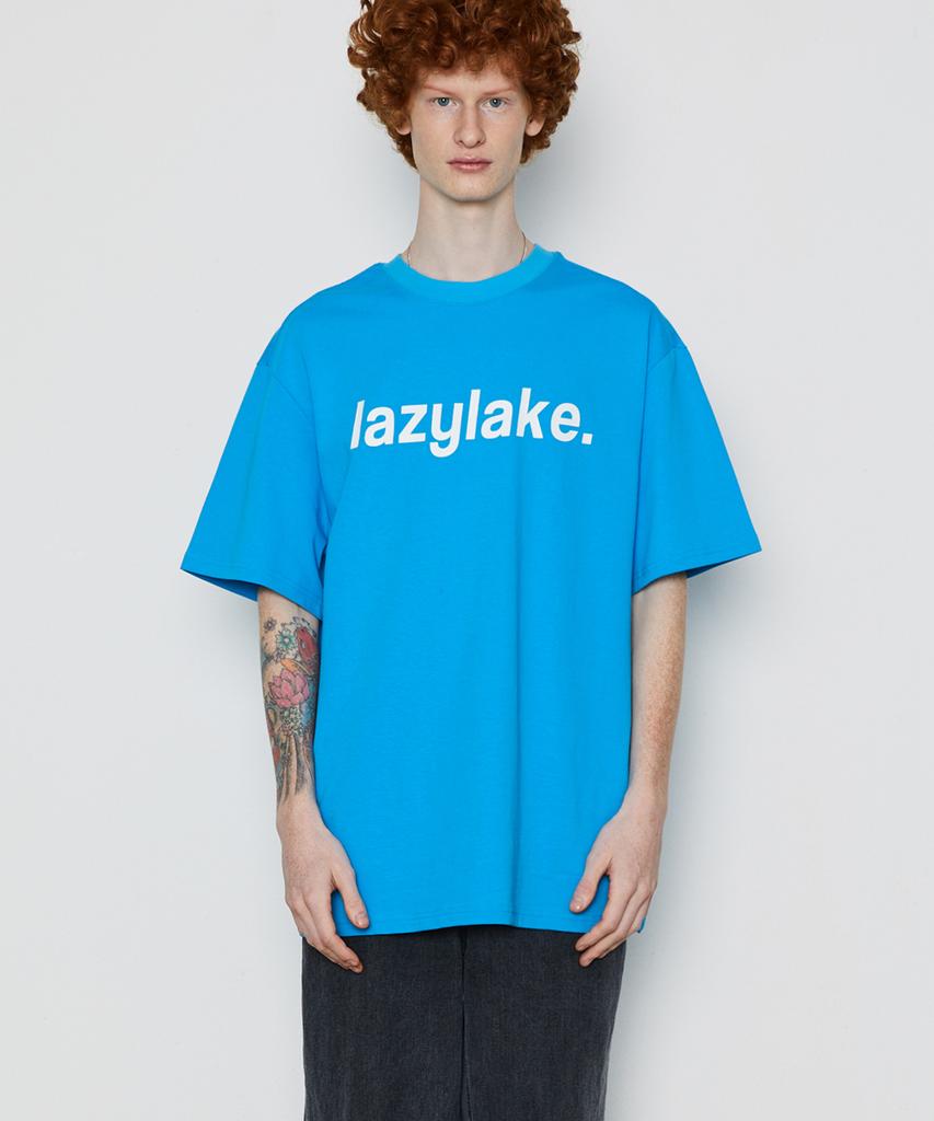 LAZY LAKE Unisex Big Logo T-Shirt Sky Blue