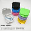Double-Sided Dental Retainer & Denture Storage Box with Holes, Portable & Invisible Braces Holder