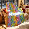 Custom Name Personalized Care Bears Print Blanket, Home Decor, Bedroom, Sofa, Camping, Couch, Gifts for Birthday ChristmasEnthusiasts