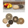 Wall Basket Decoration Wall Mountable Basket Sustainable Natural Rattan Round Wall Art