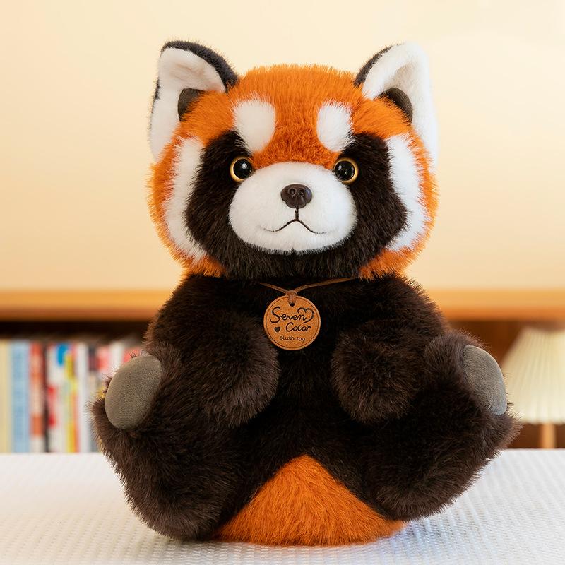 Cute and Lazy Red Panda Plush Toy Children Sleeping Pillow Cute Pet Home Ornament Zoo Souvenir