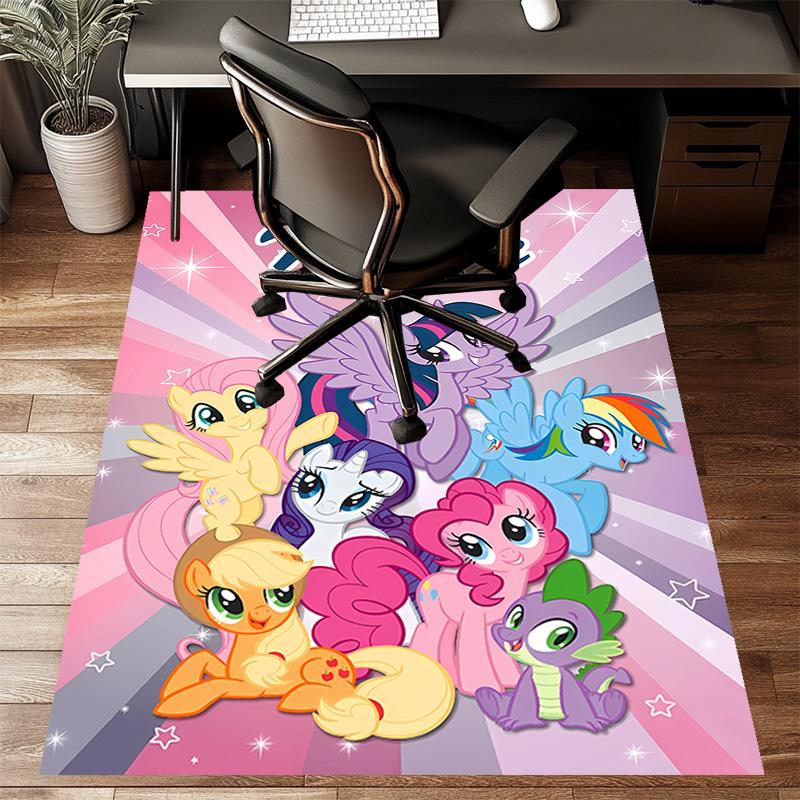 Custom My Little Pony Mat Personalized Name, Polyester Washable Indoor Entryway Rug, Gift for Christmas, Easter, Thanksgiving Day