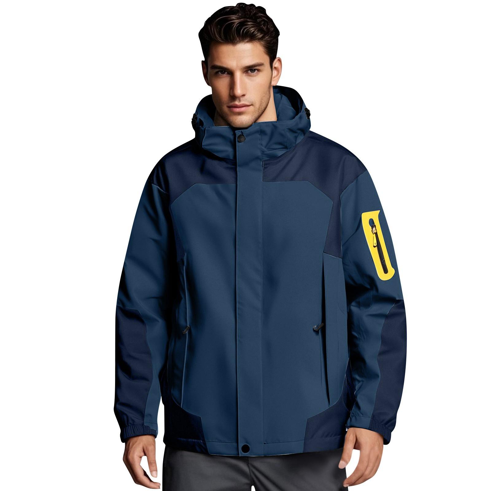 Мужская полосатая куртка от дождя для улицы с капюшоном, ветрозащитная XXL