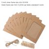 10 Pcs 2M Rope DIY Kraft Paper Picture Frame with Clips Picture Photo Frame  Home