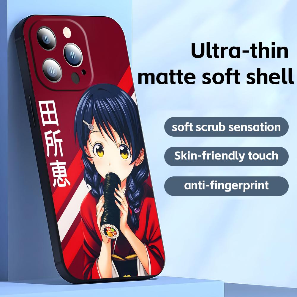 Shokugeki No Soma  Phone Case For iPhone 16 16e 15 14 13 12 11 Plus Mini Pro Max Soft black Shockproof Cover iPhone 15