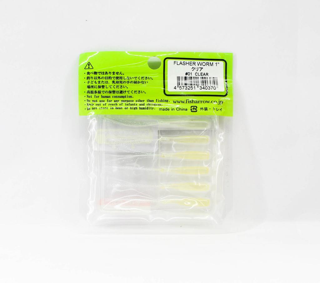 Fish Arrow Przynęta miękka Flasher Worm 1 cal 6 sztuk w opakowaniu #01 (0370)