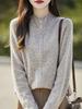 Women's Wool Polka Dot Knit Cardigan - 2025 Autumn/Winter Retro Style Loose Sweater Coat
